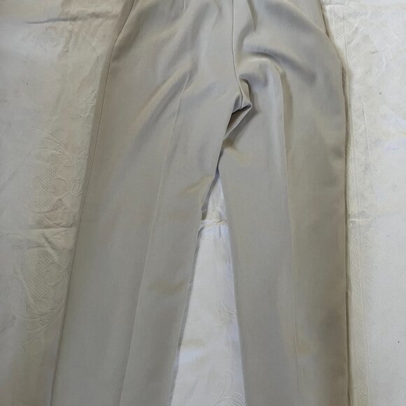KASPER 12 Neutral Off-white Greige Cream 2-piece All-Lined Jacket Pant SUIT - Picture 8 of 9